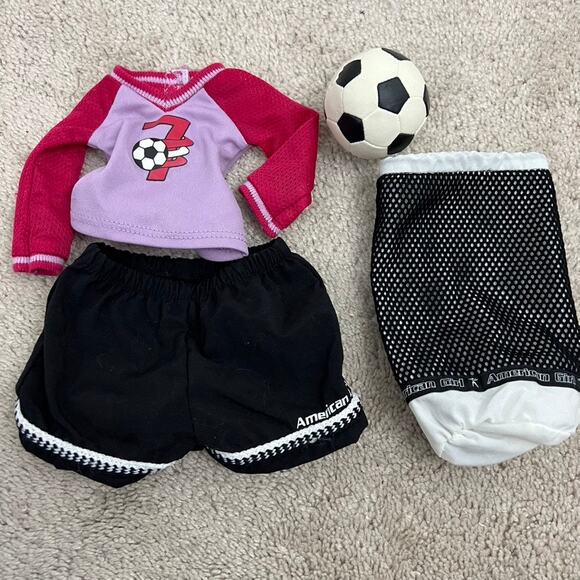 American Girl Soccer Outift Ball and Bag